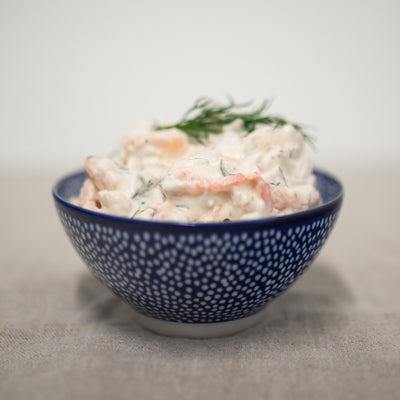 En frestande skaldjursröra med smakrika skaldjur, kryddor och örter